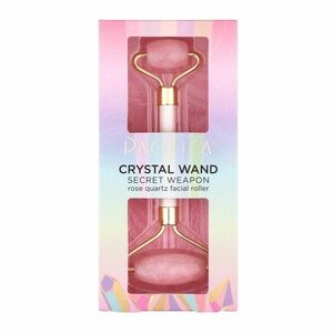 Pacifica Crystal Wand Rose Quartz Facial Roller Secret Weapon Vegan Neck Eyes